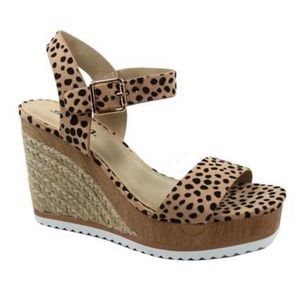 Soda Wedge Espadrilles - Cheetah Print